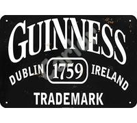 Carlor Guinness Dublin 1759 Irlanda Guinness Beer Poster Chic Art Prints Publicidad Pintura Vintage Decoración de Pared Cartel de Metal Tin Sign 30.5 cm x 20.3 cm