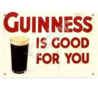 Carlor Guinness is Good for You Guinness Beer Poster Chic Art Prints Publicidad Pintura Vintage Decoración de Pared Cartel de Metal Tin Sign 30.5 x 20.3 cm