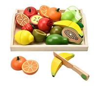CARLORBO Juguetes de madera Juego de imaginación Comida para niños Cocina, juego de roles Juguetes educativos magnéticos de frutas y verduras para niños y niñas de más de 3 años