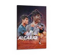Carlos Alcaraz - Póster de alta definición con diseño de estrella de tenis y atleta, arte para pared, decoración del hogar, lienzo para colgar, 30 x 45 cm