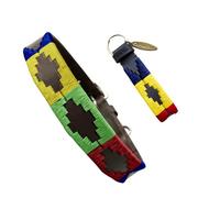 Carlos Diaz Collar de Perro Premium Bordado y Encerado Estilo Polo de Cuero Genuino S