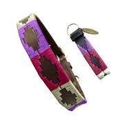 Carlos Diaz Collar de Perro Premium Bordado y Encerado Estilo Polo de Cuero Genuino XS