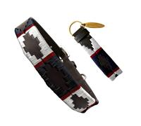 Carlos Diaz Collar de Perro Premium Bordado y Encerado Estilo Polo de Cuero Genuino XXS