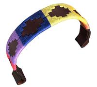 Carlos Diaz Frontalera Polo Gaucho Bordada y Encerada de Cuero Genuino de Diseñador (Caballo Cob 15 Pulgadas)