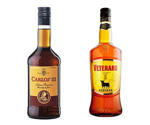 Carlos III Brandy Solera Reserva Jerez, 70cl & Veterano Bebida Espirituosa Elaborada A Base de Brandy 30º, 1L