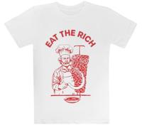 Carlos Marx Comer El Rico Camiseta Blanca para Niños Camiseta De Manga Corta para Niños Kids White tee Children Short Sleeve T-Shirt