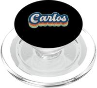 Carlos Nombre Niño Estilo Vintage 70s 80s Personalizado PopSockets PopGrip para MagSafe