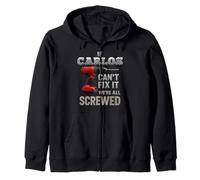Carlos Nombre Si No Puede Arreglarlo Personal Marido Manly Hombre Manly Sudadera con Capucha