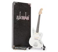 Carlos O'Connell - Réplica en miniatura de guitarra quemada - Fontaines D.C. - Regalos musicales - Escala ornamental hecha a mano 1/4 - Incluye una caja de exhibición, etiqueta de nombre y soporte