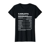 Carlota Datos de Nutrición Nombre Gracioso Camiseta gráfica económica