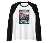 Carlsbad Caverns National Park Vintage Camping Hombres Mujeres Camiseta Manga Raglan