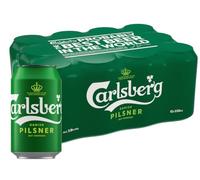 Carlsberg Cerveza Rubia Lager Danesa, Pack 12 Latas x 33 cl