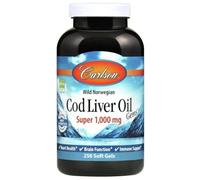 Carlson Labs Aceite de Hígado de Bacalao 1000 mg - 250 Cápsulas
