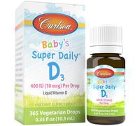 Carlson Labs, Super Daily D3 for Baby, 400IU, 10,3 ml - Envío rápido