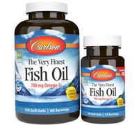 Carlson Labs, The Very Finest Fish Oil, 700 mg, 120 + 30 cápsulas