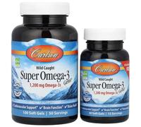 Carlson Labs Wild Caught Super Omega-3 Gems ® - 100 + 30 Cápsulas
