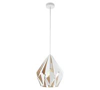 Carlton 1 Lámpara colgante redonda (Altura: 110 cm, Color del marco: Blanco)