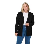 ONLY CARMAKOMA Caresly L/S Open Cardigan Knt Noos Suéter, Negro, 48/50 para Mujer