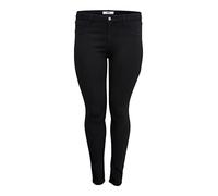 CARMAKOMA - Vaqueros Ajustados para Mujer Curvy CARThunder Push Up Regular Skinny Fit Jeans, Negro 1, 50W / 30L