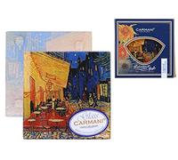 CARMANI - Posavasos de cristal, almohadilla de vidrio con Vincent Van Gogh, terraza de café por la noche