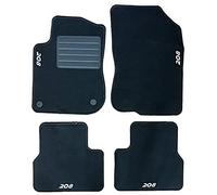 Carmats - Alfombrillas de coche adaptadas para 208 de 2011 a 2018 en moqueta con 2 clips de fijación.