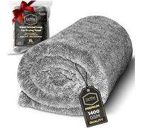 CarMax - Toalla de Secado para automóvil con Bucle Trenzado Gigante - Doble Cara XL - 60 cm x 40 cm Toalla de Microfibra de 1400 g/m² para un Secado y Detalles rápidos y sin Rayas.