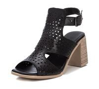 CARMELA 160649, Sandalia Mujer, Negro, 39 EU