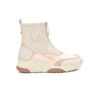 Carmela Botín deportivo de mujer de piel con cremallera. Blanco hielo 40