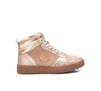 Carmela Botín deportivo de mujer de piel con cremallera y cordones. Beige 39