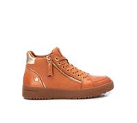 Carmela Botín deportivo de mujer de piel con cremallera y cordones. Camel 36