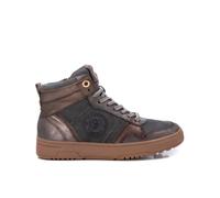 Carmela Botín deportivo de mujer de piel con cremallera y cordones. Gris 39