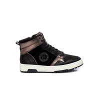 Carmela Botín deportivo de mujer de piel con cremallera y cordones. Negro 40