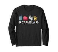 Carmela Nombre Personalizado Perro Carmela Pet Lover Manga Larga