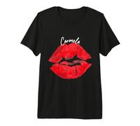 Carmela Red Lips Nombre Personalizado Camiseta Premium