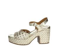 Carmela - Sandalia cierre de hebilla para mujer, color: oro, talla: 38