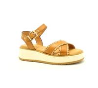 Carmela - Sandalia Mujer Camel - Calzado Cómodo y Versátil - Moda casual - Modelo 16224501 (Talla 41)