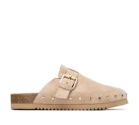 Carmela - Zueco Mujer Beige - Calzado Cómodo y Versátil - Moda Casual - Modelo 16327002 (Talla 38)