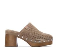 Carmela - Zueco Mujer Taupe - Calzado Cómodo y Versátil - Moda Casual - Modelo 16328302 (Talla 40)