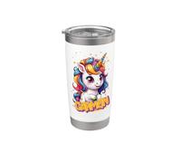 CARMEN - Hermoso nombre de niña con un bonito unicornio Vaso térmico de acero inoxidable de doble pared