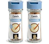 Carmencita Canela en Rama, Tarro de Cristal con Tapón Dosificador, 5 Und (Paquete de 2)