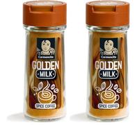 Carmencita Golden Milk, Mezcla de Especias para Café, Sin Gluten, Tarro de Cristal, 42 g (Paquete de 2)