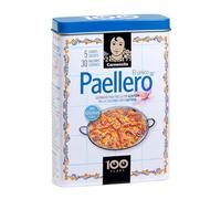 Carmencita Paellero Sazonador con Azafrán, Sin Gluten, Lata con 5 sobres 4g ud, 180 Raciones - 120g