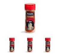Carmencita Pimentón Picante Ahumado, Sin Gluten, Tarro de Cristal con Dosificador 47 g (Paquete de 4)