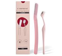 Carmesi Combo de depilación facial para mujer | 1 maquinilla de afeitar facial y 1 maquinilla de afeitar de cejas | Depilación instantánea e indolora | cejas, labio superior, pelusa de melocotón,