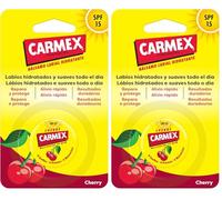 Carmex Bálsamo Labial SPF 15, Tarro Cereza, 7,5g (Paquete de 2)