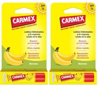 Carmex Bálsamo Labial SPF15, Click Stick Banana, 4,25g (Paquete de 2)