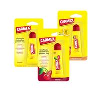 Carmex Classic and Flavor Tubos - Cuidado de labios para labios secos, bálsamo labial hidratante y calmante para labios agrietados, con vaselina, vitamina E y cera de abejas - (juego de 3)