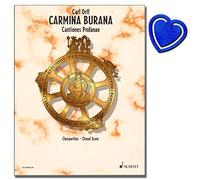 Carmina Burana Cantiones Profanae - Obra maestra de Carl Orffs - Corpartitura - con clip en forma de corazón