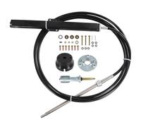 CARMOCAR Kit de sistema de dirección de montaje trasero de 18 pies SS14118 para Teleflex y Safe-T, incluye timón de rack, cable de dirección de 18 pies, kit de bisel de 90 grados, para Sterndrive, I/O