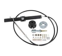 CARMOCAR SS14110 - Kit de sistema de dirección de montaje trasero de 10 pies para rack Teleflex y Safe-T, incluye timón, cable de dirección de 10 pies, kit de bisel de 90 grados, para Sterndrive, I/O